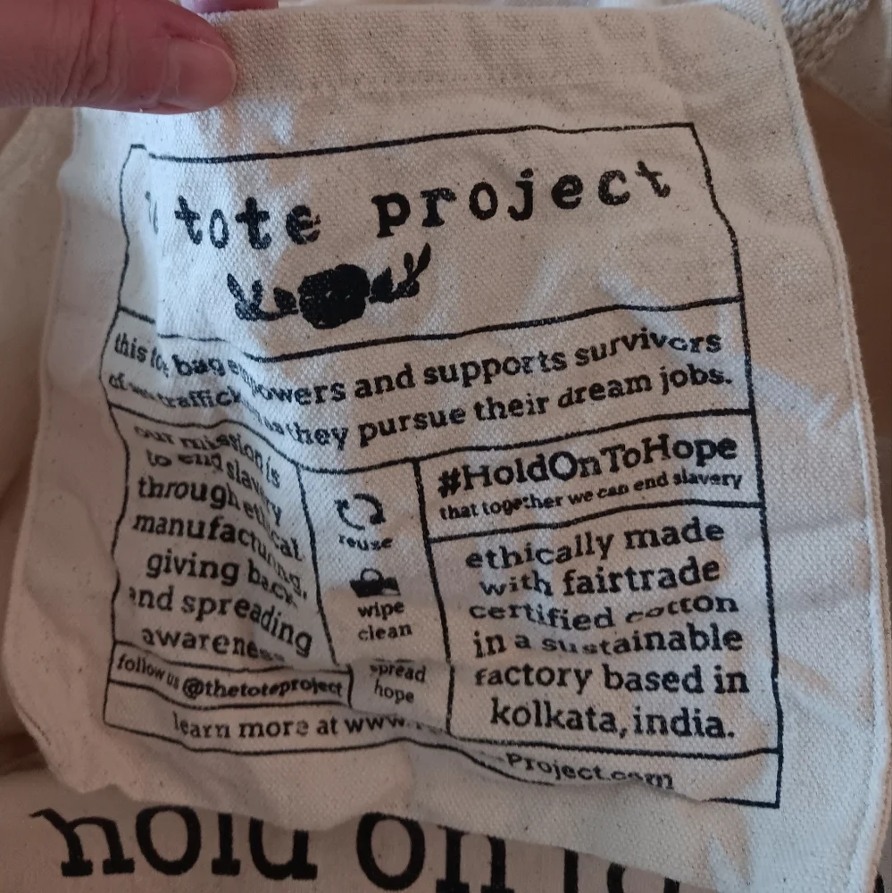 The Tote Project Canvas Tote Bag with Bird Tyler Knott Gregson - Picture 8 of 10